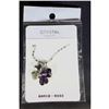 Image 4 : Austrian Crystal with Swarovski Elements - Clover hearts-Purple