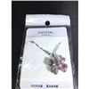 Image 2 : Austrian Crystal with Swarovski Elements - Clover hearts-Pink