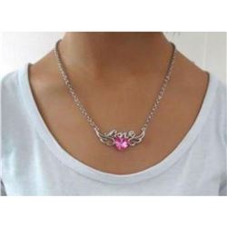 Austrian Crystal with Swarovski Elements - Angel wings & Love/Heart-Pink