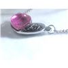 Image 4 : Austrian Crystal with Swarovski Elements - Heart w/ Love engraved-Magenta