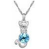 Image 1 : Austrian Crystal with Swarovski Elements - Kitten-Blue