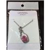 Image 2 : Austrian Crystal with Swarovski Elements - Drifting bottle w/heart inside-Pink