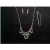 Image 1 : Czech Crystal Rhinestone Bridal Necklace Set