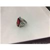 Image 2 : Miao Silver Ring With Red Semi Precious Stone