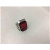 Image 3 : Miao Silver Ring With Red Semi Precious Stone