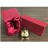 Image 2 : Royal Designed Enameled Semi Precious Stone Owl Trinket / Ring Box On Stand