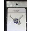 Image 2 : Austrian Crystal with Swarovski Elements - Interlocking hearts-Blue