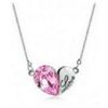 Image 1 : Austrian Crystal with Swarovski Elements - Heart w/ Love engraved-Pink