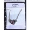 Image 2 : Austrian Crystal with Swarovski Elements - Heart w/ Love engraved-Pink