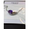 Image 3 : Austrian Crystal with Swarovski Elements - Heart w/ Love engraved-Purple