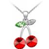 Image 1 : Austrian Crystal with Swarovski Elements - Cherries-Red