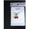 Image 2 : Austrian Crystal with Swarovski Elements - Cherries-Red