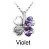 Image 1 : Austrian Crystal with Swarovski Elements - Clover hearts-Violet