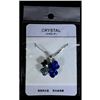 Image 2 : Austrian Crystal with Swarovski Elements - Clover hearts-Sapphire