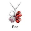 Image 1 : Austrian Crystal with Swarovski Elements - Clover hearts-Red