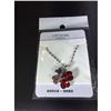 Image 3 : Austrian Crystal with Swarovski Elements - Clover hearts-Red