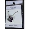 Image 3 : Austrian Crystal with Swarovski Elements - Clover hearts-Purple