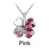 Image 1 : Austrian Crystal with Swarovski Elements - Clover hearts-Pink