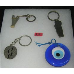 Collection of vintage key chains