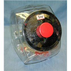 Large vintage all glass country store candy jar