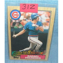 Rafael Palmeiro rookie baseball card