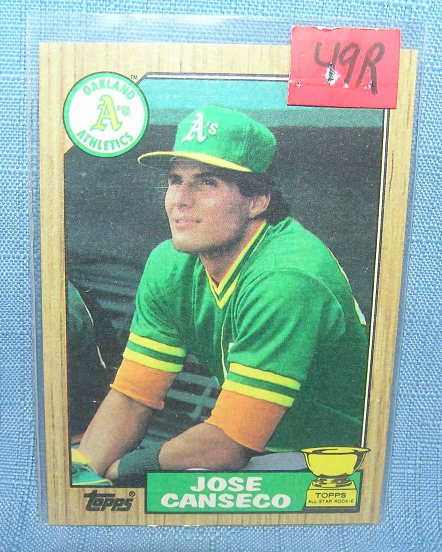 jose canseco rookie baseball card jose canseco rookie baseball