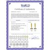 Image 2 : Genuine 9 ctw Tanzanite & Pearl Earrings 14KT Yellow Gold - REF-47H3X