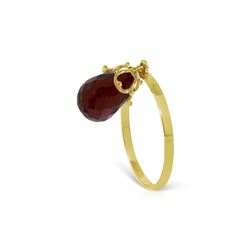 Genuine 3 ctw Garnet Ring 14KT Yellow Gold - REF-22H5X