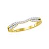 Image 1 : Diamond Contour Enhancer Wedding Band Ring 1/6 Cttw 14kt Yellow Gold