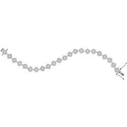 Diamond Cindys Dream Tennis Bracelet 2-7/8 Cttw 10kt White Gold