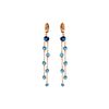 Image 1 : Genuine 9.02 ctw Blue Topaz Earrings 14KT Rose Gold - REF-101P2H