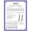 Image 2 : Genuine 14 ctw Green Amethyst Earrings 14KT White Gold - REF-34N3R