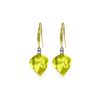 Image 1 : Genuine 21.6 ctw Lemon Quartz & Diamond Earrings 14KT Yellow Gold - REF-46N7R