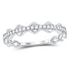 Image 1 : Diamond Link Stackable Band Ring 1/5 Cttw 10kt White Gold