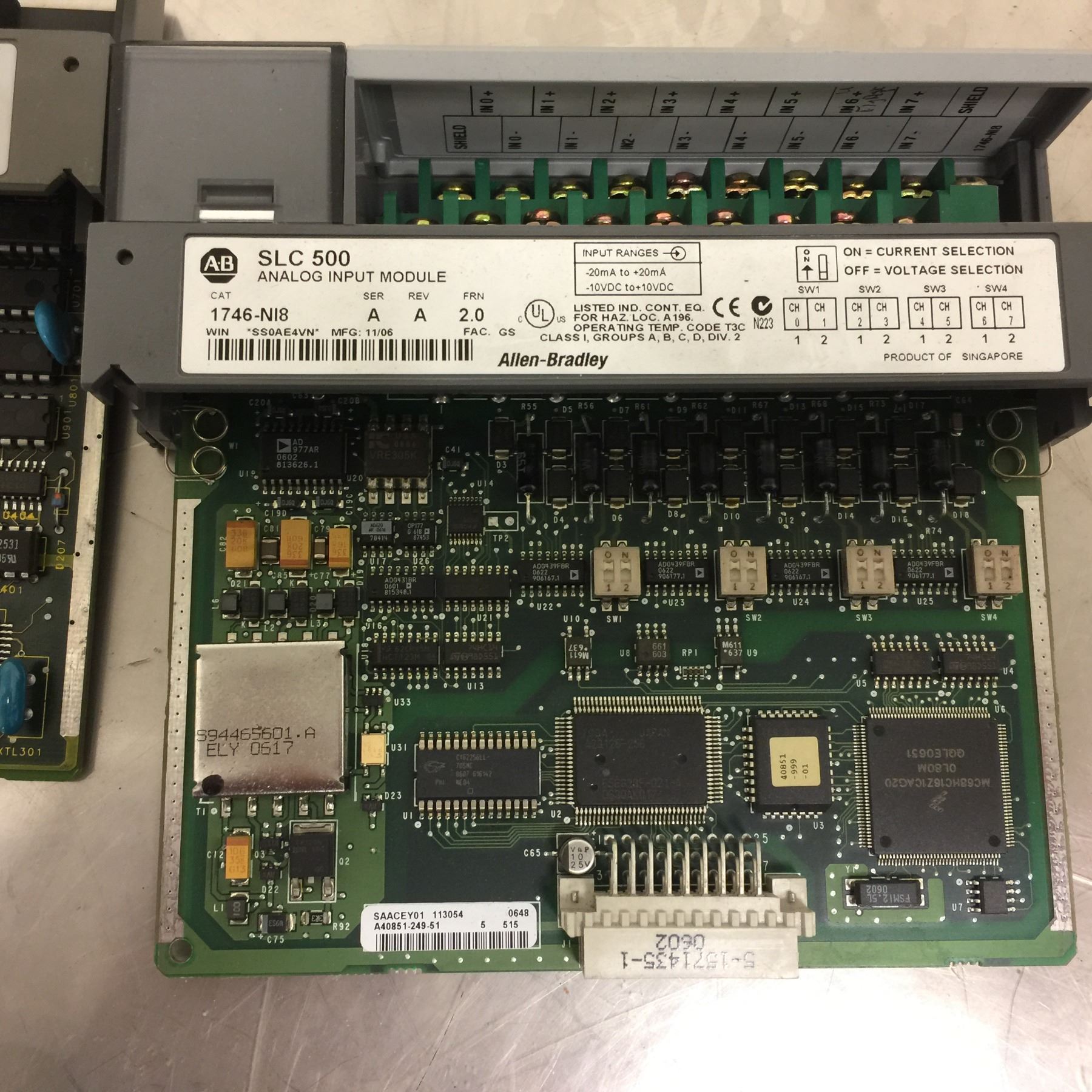 Ni8 (2) Allen-Bradley 1746-NI8 SLC 500 Analog Input Module