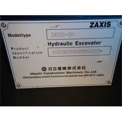 2014 HITACHI ZX50U-5N Excavator - Mini - J.M. Wood Auction Company