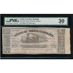 1862 $10 Raleigh NC Obsolete Note PMG 30