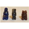 Image 1 : Natural 3 Piece Hand Carved Animal Figurines