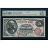 Image 1 : 1882 $5 Detroit National Bank Note PMG 65