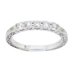 18KT White Gold 0.25ctw Wedding Band