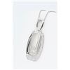 Image 2 : 14KT White Gold 0.625ctw Diamond Pendant with Chain