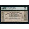 Image 1 : 1862 $10 Raleigh NC Obsolete Note PMG 25
