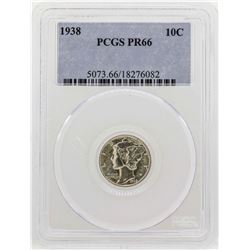 1938 Mercury Dime Proof Coin PCGS PR66