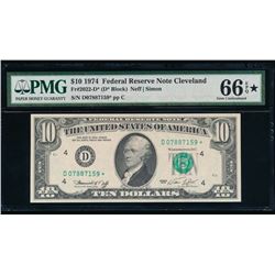 1974 $10 Cleveland Federal Reserve Note PMG 66EPQ