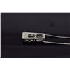 Image 5 : 14KT White Gold Diamond Pendant with Chain