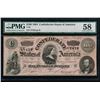Image 1 : 1864 $100 Confederate States of America Note PMG 58