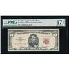 Image 1 : 1963 $5 Legal Tender Note PMG 67EPQ