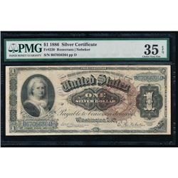 1886 $1 Martha Washington Silver Certificate PMG 35EPQ