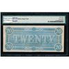 Image 2 : 1864 $20 Confederate States of America Note PMG 58