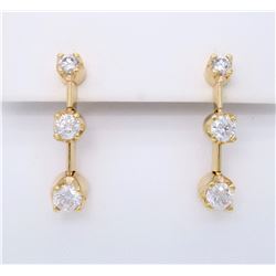 14KT Yellow Gold 0.85ctw Diamond Earrings